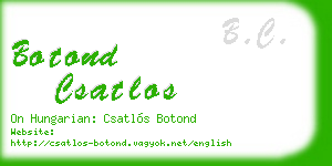 botond csatlos business card
